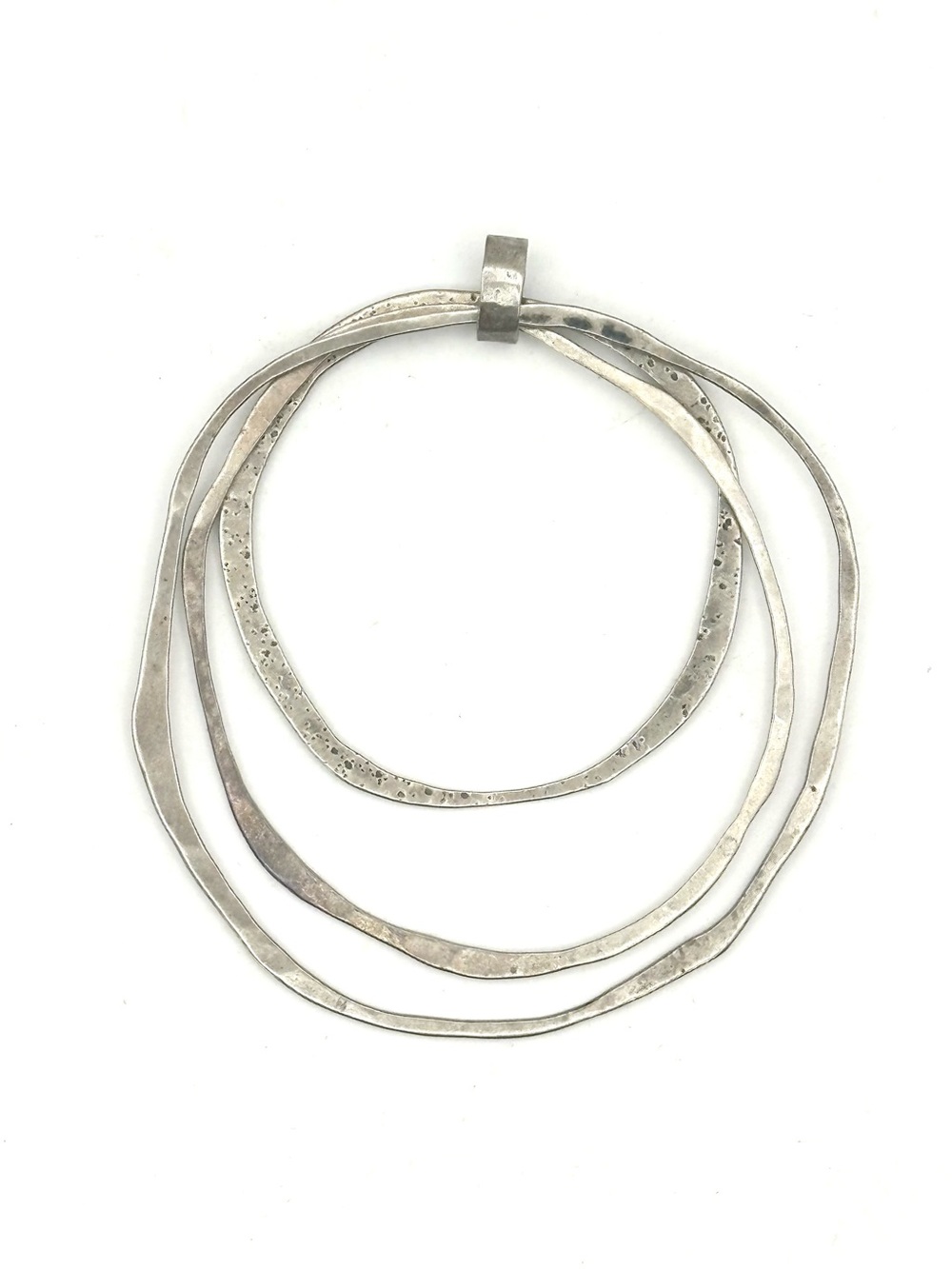 Silpada Retired S2210 Sterling Silver Hammered Circles Pendant